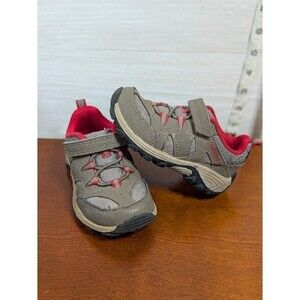 Merrell Kids Trail Quest Hiking Shoes Gray Red Boys Girls Sz 6M Toddler Sneaker